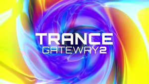 Trance_Gateway_2_COVER_animated Abstract swirling colors; "Trance Gateway 2" text overlay. VJ pack video loop.