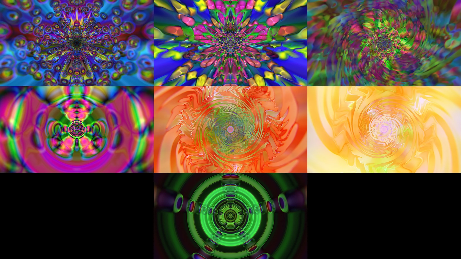 TRANCE GATEWAY 2, Vibrant psychedelic VJ loop pack visuals; Protoloops Protobacillus video loop.