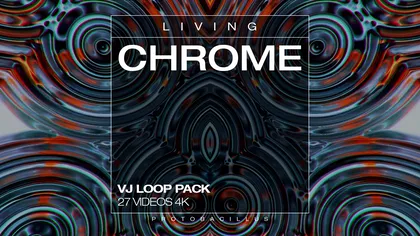 cover_chrome_animated Living Chrome, Orange, Graphic design, Graphics, Science, VJ Pack created by Proto, Protobacillus, Protoloops, Video loop