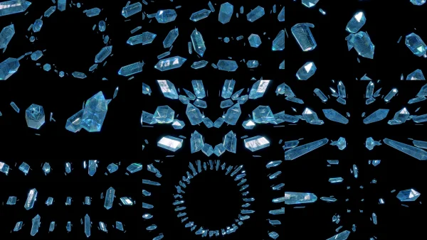 AQUA QUARTZ, Blue, Silver, Graphics, VJ Pack created by Proto, Protobacillus, Protoloops, Video loop