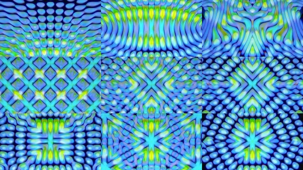BINARY TERPENE, Blue, Symmetry, Graphics, Pattern, VJ Pack created by Proto, Protobacillus, Protoloops, Video loop