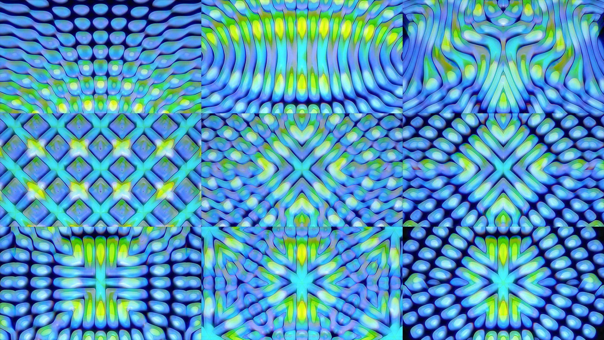 BINARY TERPENE, Blue, Symmetry, Graphics, Pattern, VJ Pack created by Proto, Protobacillus, Protoloops, Video loop