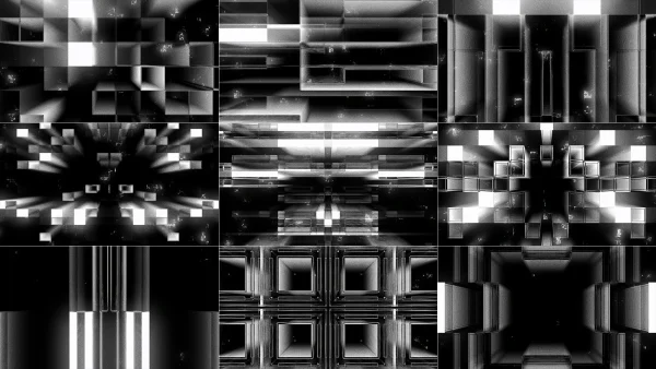 BRUTAL TECHNO, White, Monochrome photography, Monochrome, Black and white, Grey, Silver, Symmetry, Design, VJ Pack created by Proto, Protobacillus, Protoloops, Video loop
