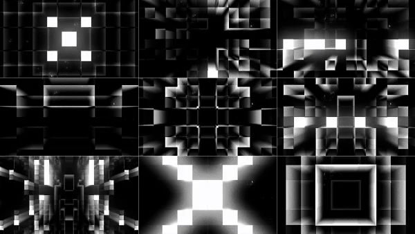 BRUTAL TECHNO, White, Monochrome photography, Monochrome, Black and white, Silver, Symmetry, Design, Graphics, VJ Pack created by Proto, Protobacillus, Protoloops, Video loop