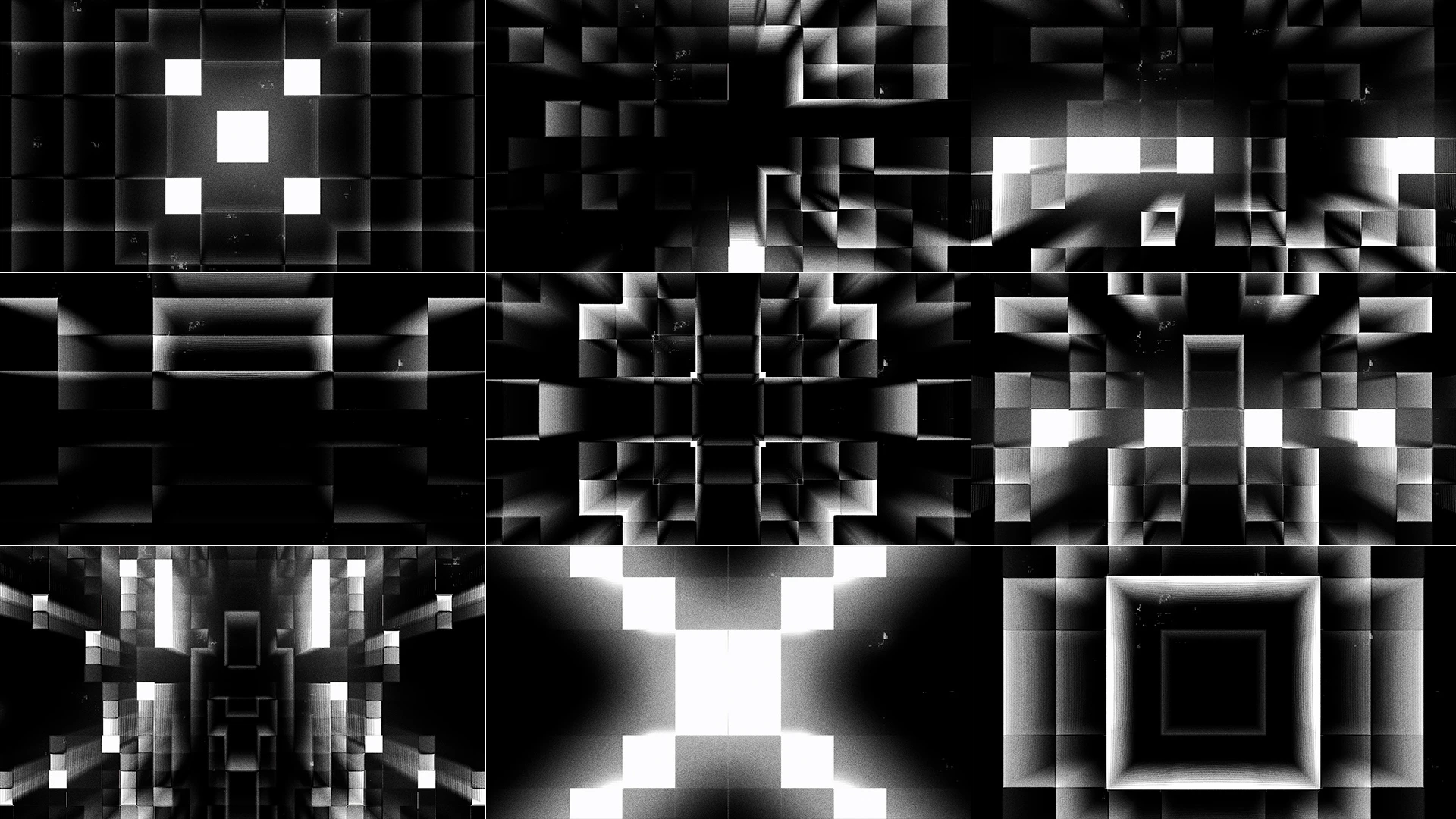 BRUTAL TECHNO, White, Monochrome photography, Monochrome, Black and white, Silver, Symmetry, Design, Graphics, VJ Pack created by Proto, Protobacillus, Protoloops, Video loop
