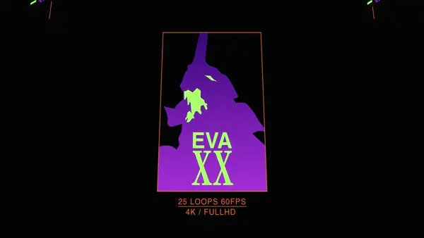 EVA_XX_Cover EVA XX, EVANGELION, Font, Triangle, Design, Graphic design, Night, Graphics, VJ Pack created by Proto, Protobacillus, Protoloops, Video loop