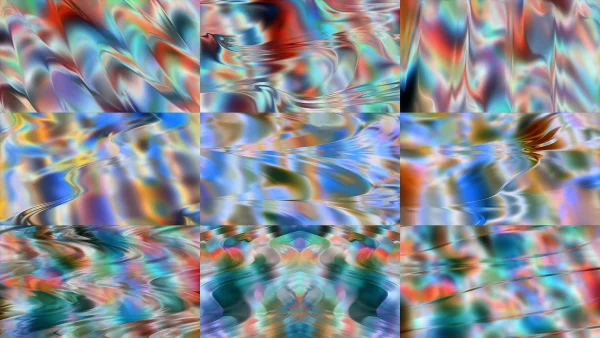 MIRROR ILLUSION, Blue, Modern art, Pattern, VJ Pack created by Proto, Protobacillus, Protoloops, Video loop
