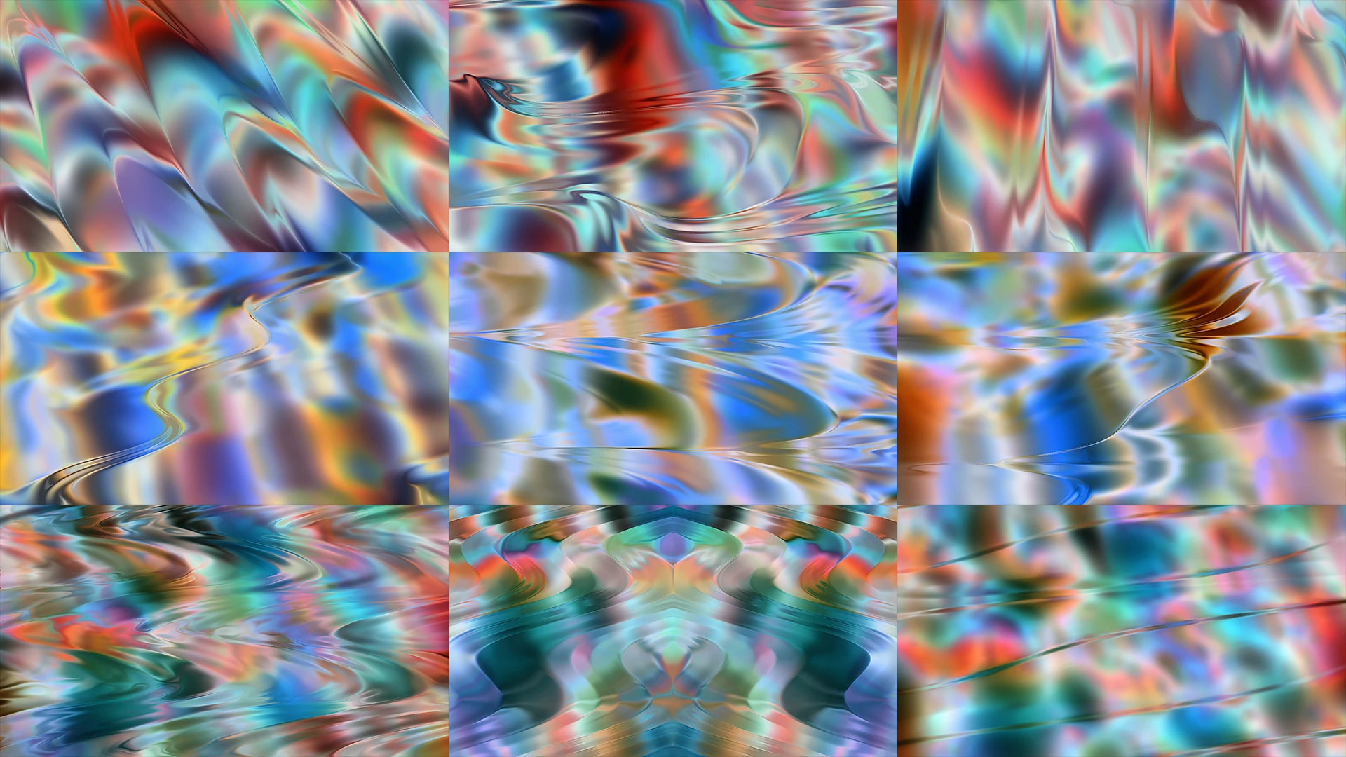 MIRROR ILLUSION, Blue, Modern art, Pattern, VJ Pack created by Proto, Protobacillus, Protoloops, Video loop