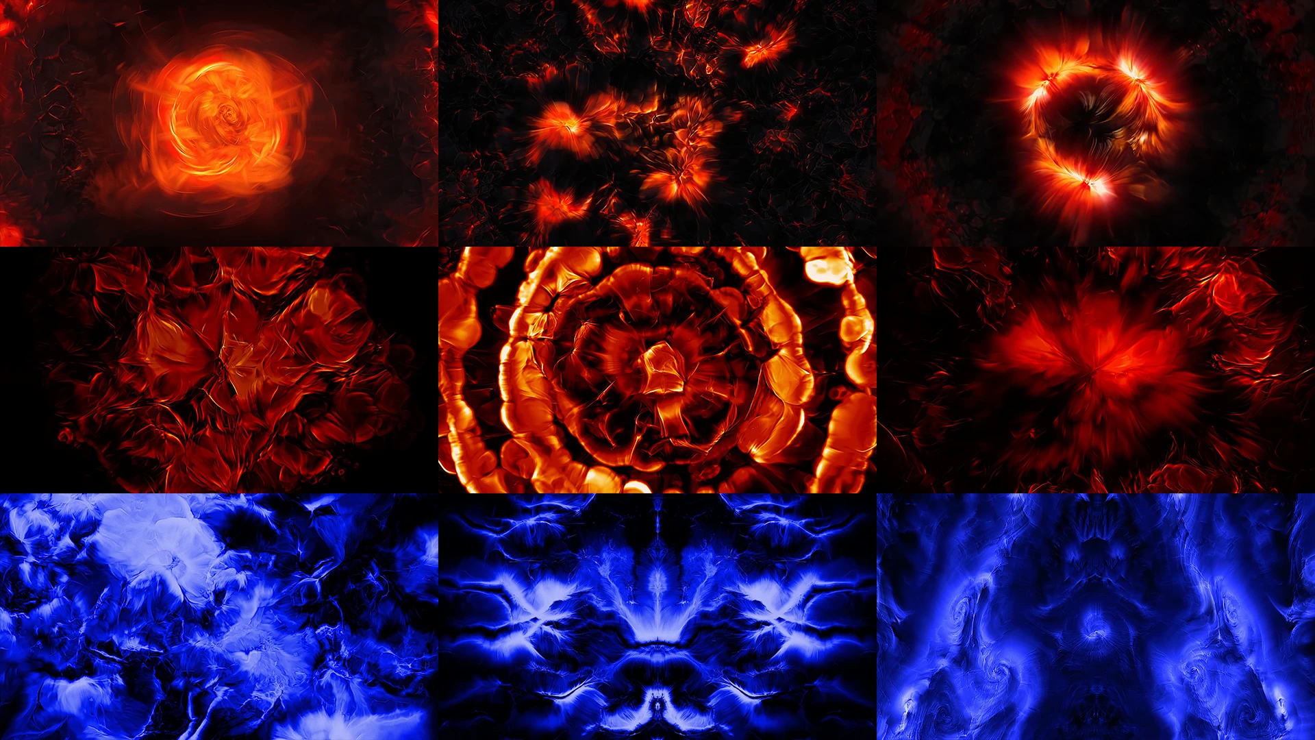 INFERNO, Red, Orange, Fractal art, Symmetry, Graphics, Graphic design, Heat, VJ Pack created by Proto, Protobacillus, Protoloops, Video loop