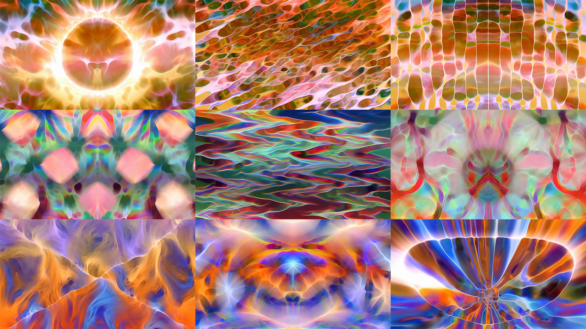 HALLUCIONATIONS, Orange, Art, Symmetry, Fractal art, Design, Graphics, Pattern, Graphic design, Modern art, Psychedelic art, VJ Pack created by Proto, Protobacillus, Protoloops, Video loop
