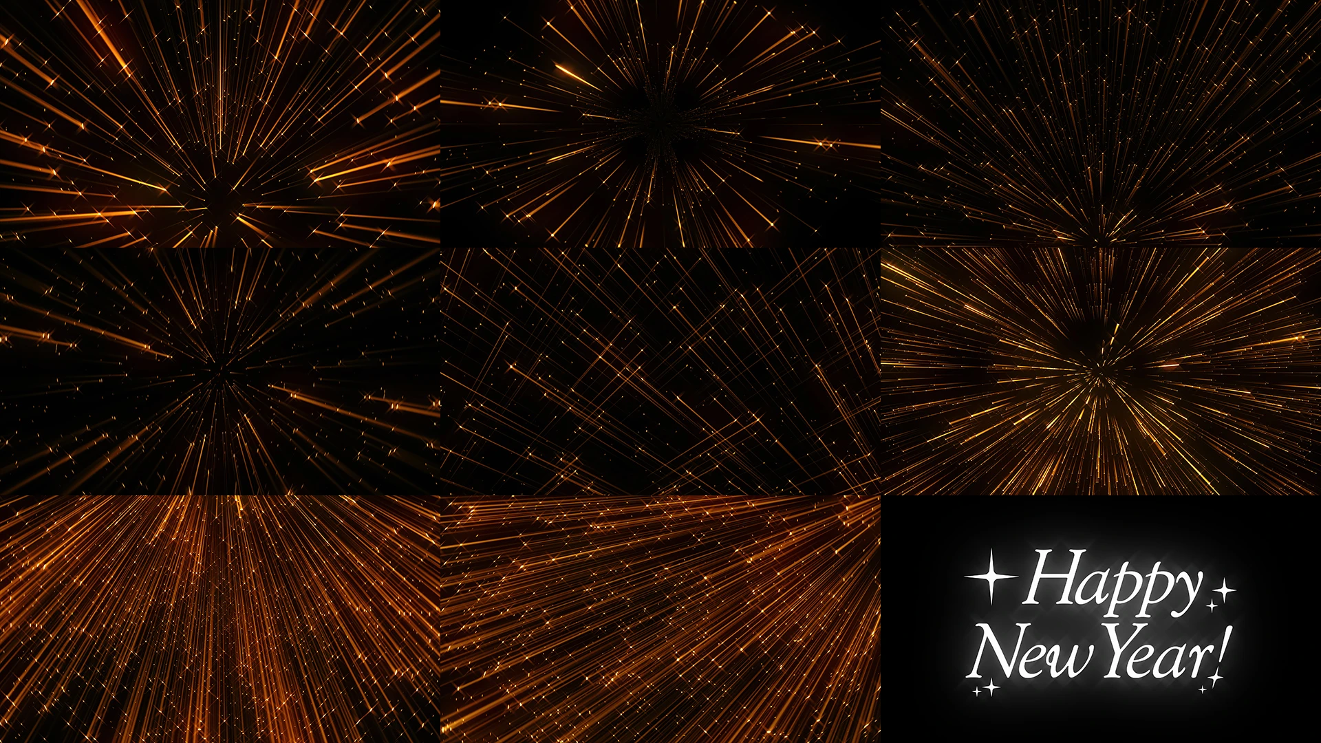HAPPY NEW YEAR, Night, Fireworks, Midnight, Graphics, New Year, New Year's Eve, Diwali, Star, Science, Graphic design, VJ Pack created by Proto, Protobacillus, Protoloops, Video loop