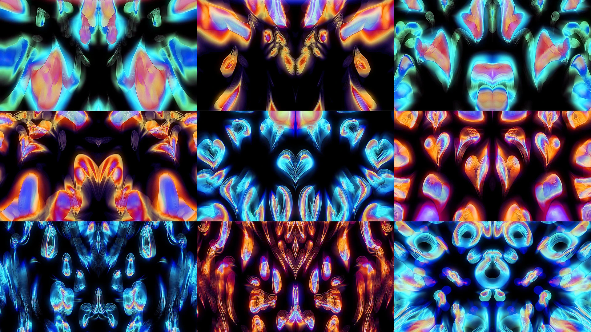 PLASMA, Orange, Purple, Symmetry, Fractal art, Graphics, Psychedelic art, Graphic design, Motif, Pattern, VJ Pack created by Proto, Protobacillus, Protoloops, Video loop
