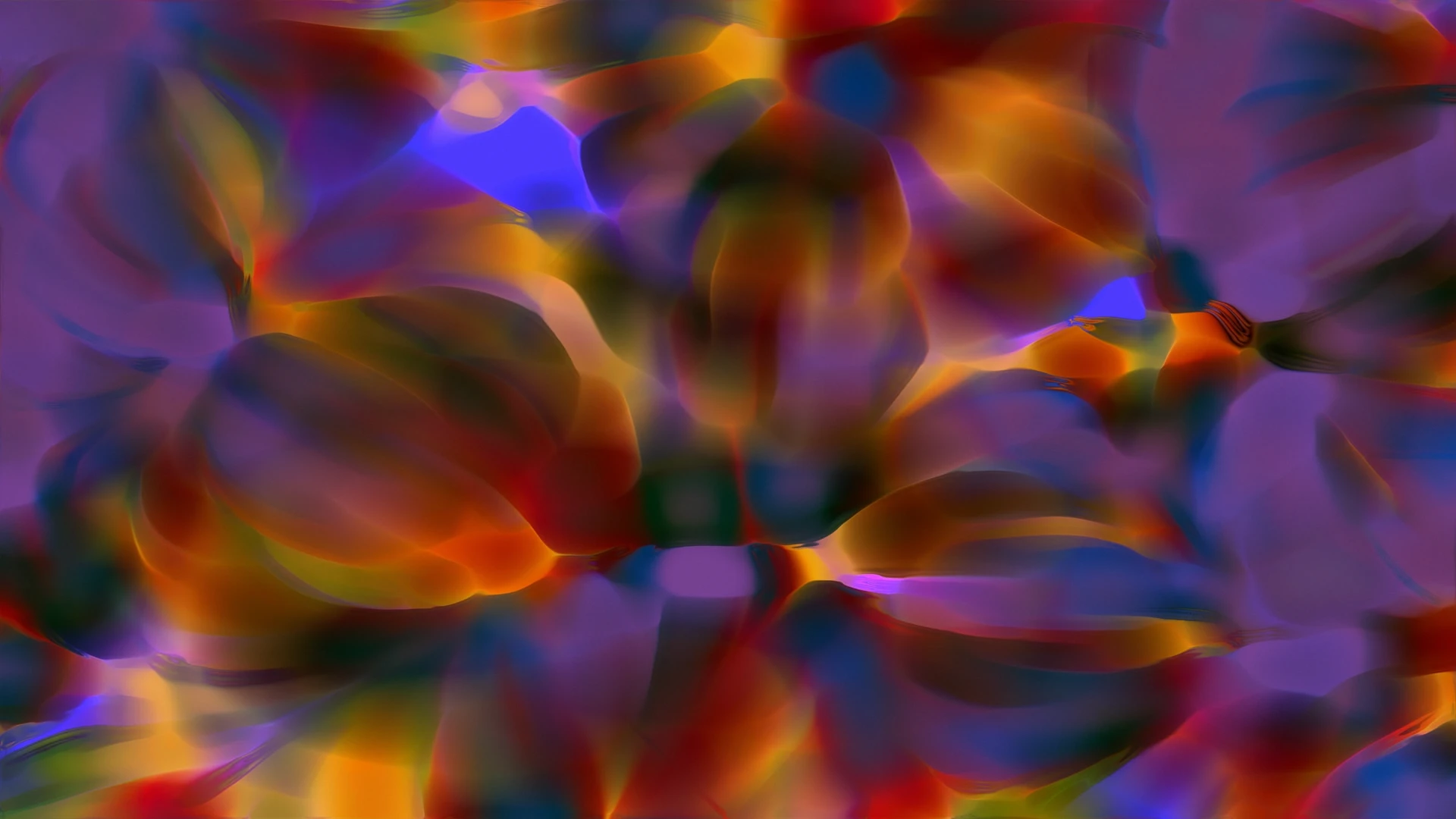 Blue, Red, Orange, Yellow, Pink, Purple, Graphics, Symmetry, Fractal art, Modern art, VJ Pack created by Proto, Protobacillus, Protoloops, Video loop