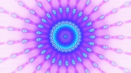 Blue, Pink, Purple, Symmetry, Graphics, Graphic design, Fractal art, Vortex, Motif, VJ Pack created by Proto, Protobacillus, Protoloops, Video loop