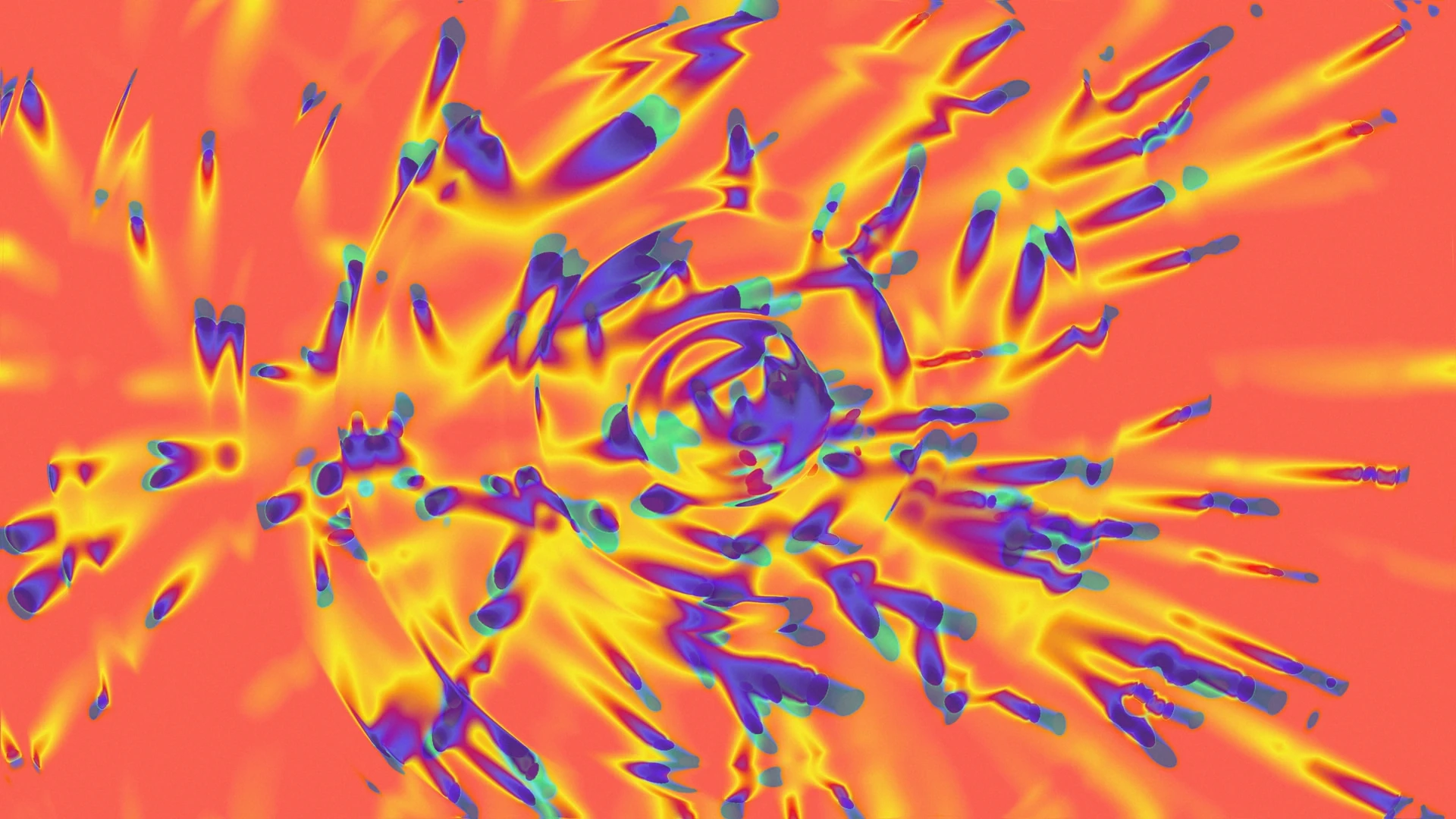 Blue, Red, Orange, Yellow, Graphics, Graphic design, Modern art, VJ Pack created by Proto, Protobacillus, Protoloops, Video loop