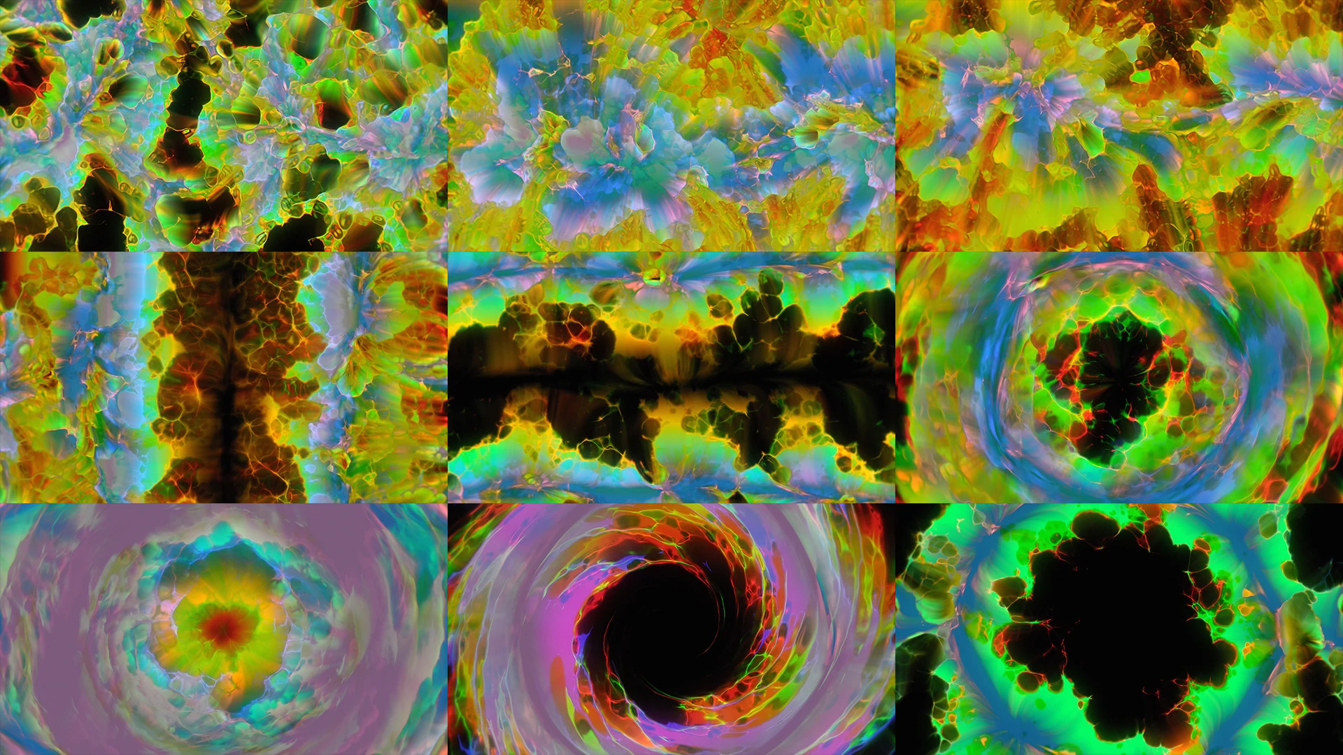 RADIOACTIVE, Yellow, Symmetry, Fractal art, Modern art, Graphics, Graphic design, Psychedelic art, VJ Pack created by Proto, Protobacillus, Protoloops, Video loop