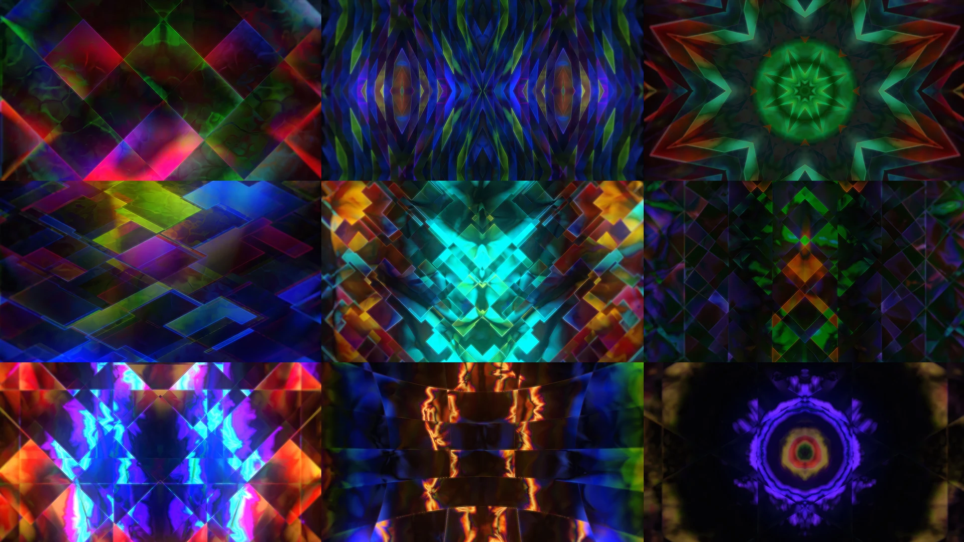 SECRETS, Blue, Purple, Fractal art, Symmetry, Triangle, Design, Graphics, Pattern, Graphic design, Motif, VJ Pack created by Proto, Protobacillus, Protoloops, Video loop