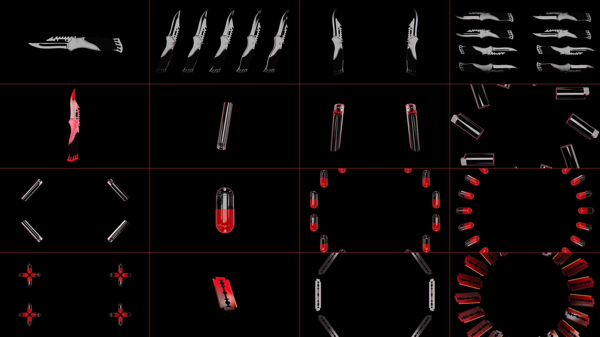 TECHNO OVERDOSE, Red, Graphics, Graphic design, VJ Pack created by Proto, Protobacillus, Protoloops, Video loop