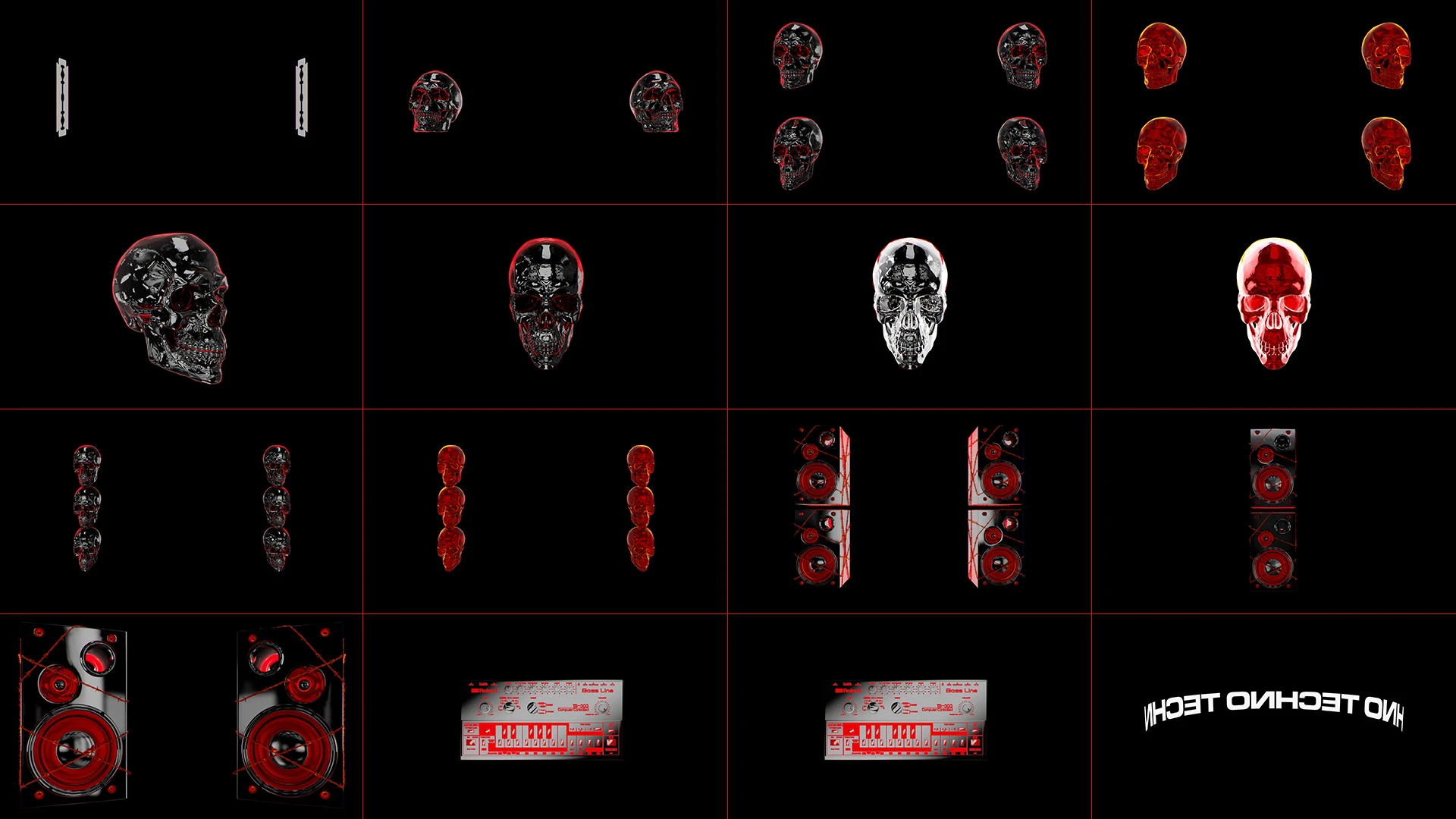 TECHNO OVERDOSE, Red, Graphics, Graphic design, Heart, Digital compositing, Fictional character, VJ Pack created by Proto, Protobacillus, Protoloops, Video loop