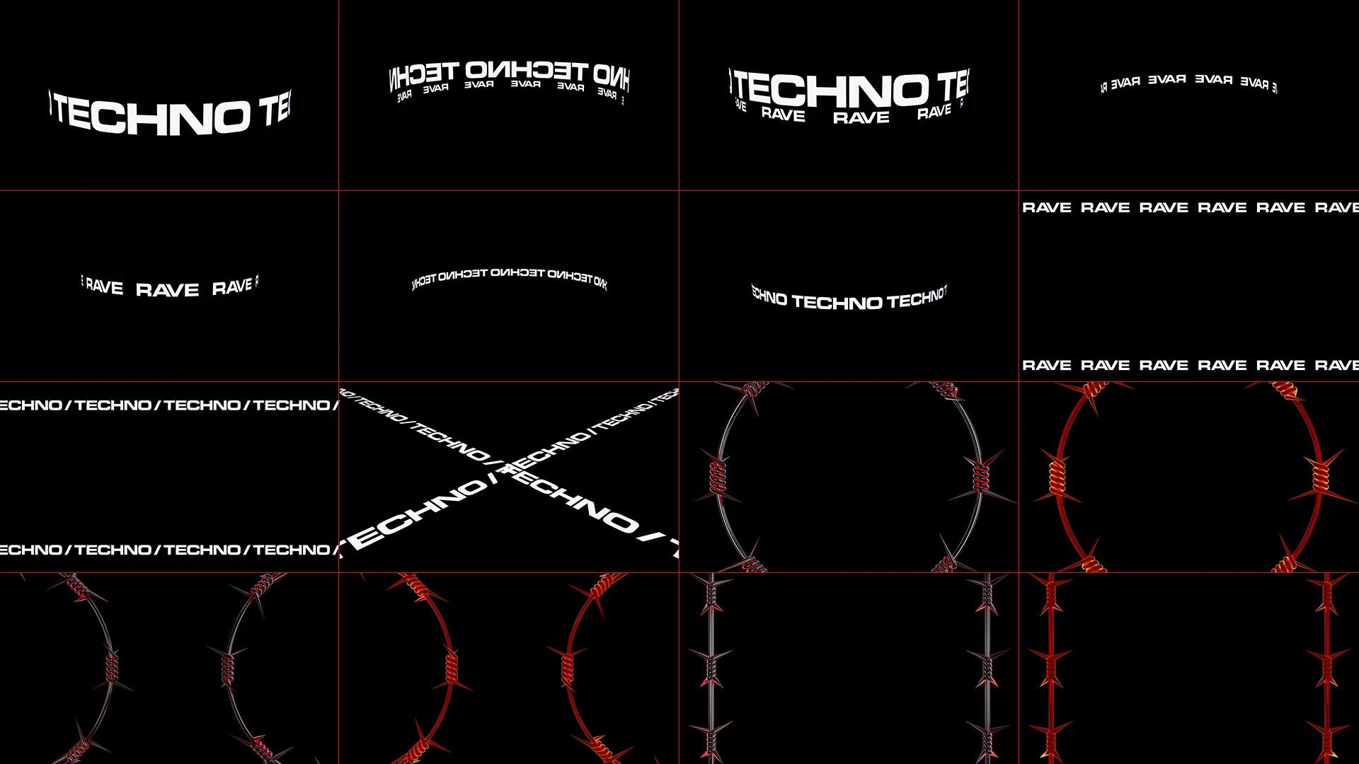 TECHNO OVERDOSE, Graphics, Graphic design, VJ Pack created by Proto, Protobacillus, Protoloops, Video loop