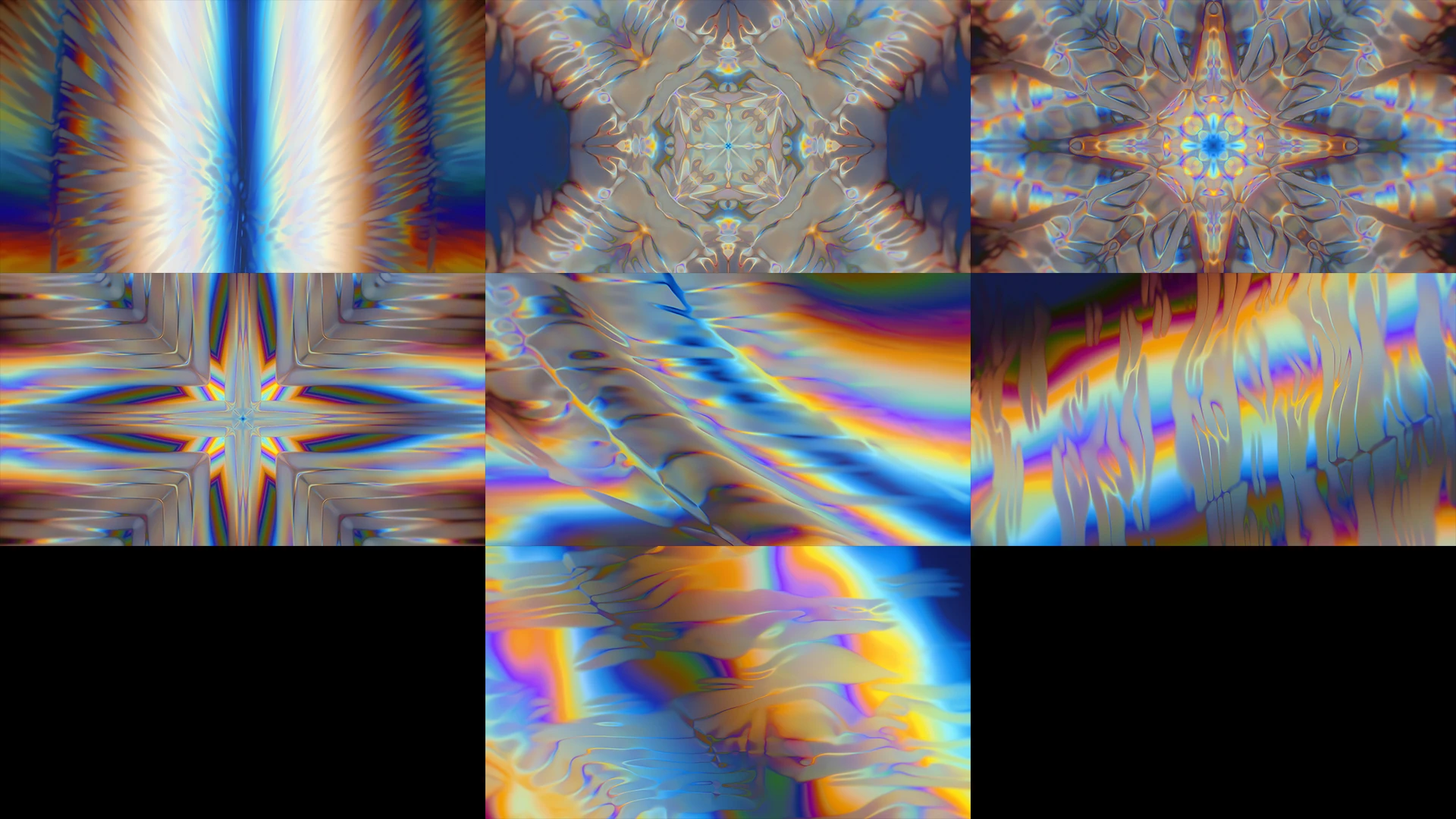 WONDER, Blue, Orange, Symmetry, Design, Graphics, Pattern, Graphic design, Fractal art, Psychedelic art, Modern art, VJ Pack created by Proto, Protobacillus, Protoloops, Video loop