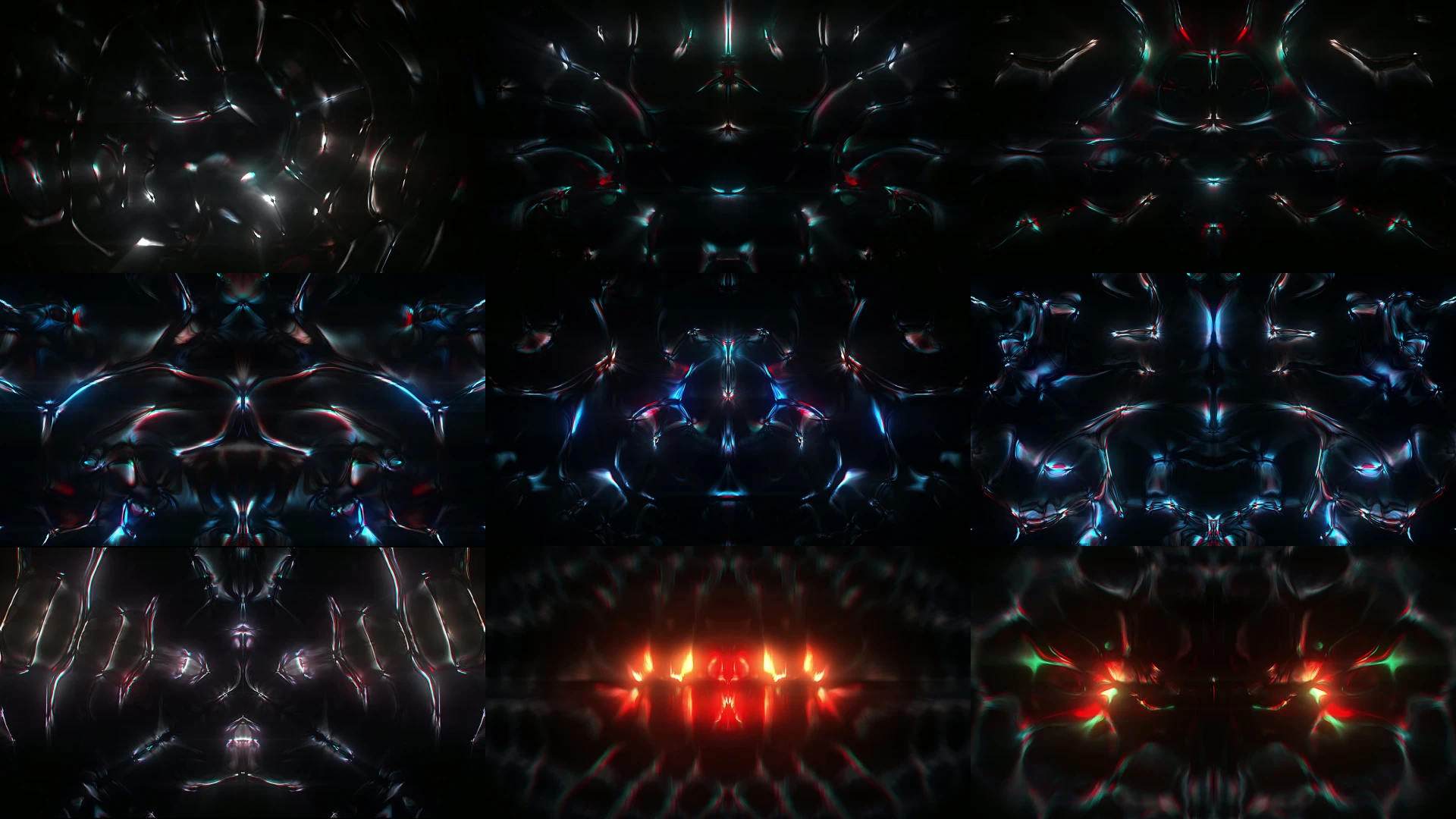 MEGASOMA, Fractal art, Symmetry, Graphics, Graphic design, Night, Psychedelic art, VJ Pack created by Proto, Protobacillus, Protoloops, Video loop
