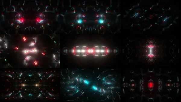 MEGASOMA, Red, Darkness, Night, Graphics, Fractal art, Graphic design, Neon, VJ Pack created by Proto, Protobacillus, Protoloops, Video loop