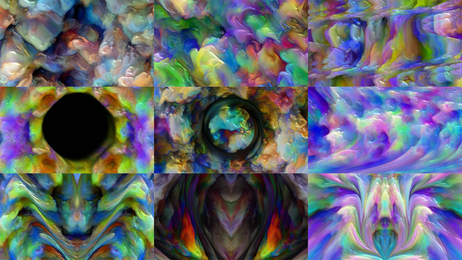OVERCAST, Blue, Purple, Fractal art, Symmetry, Modern art, Graphics, Psychedelic art, Pattern, Graphic design, VJ Pack created by Proto, Protobacillus, Protoloops, Video loop