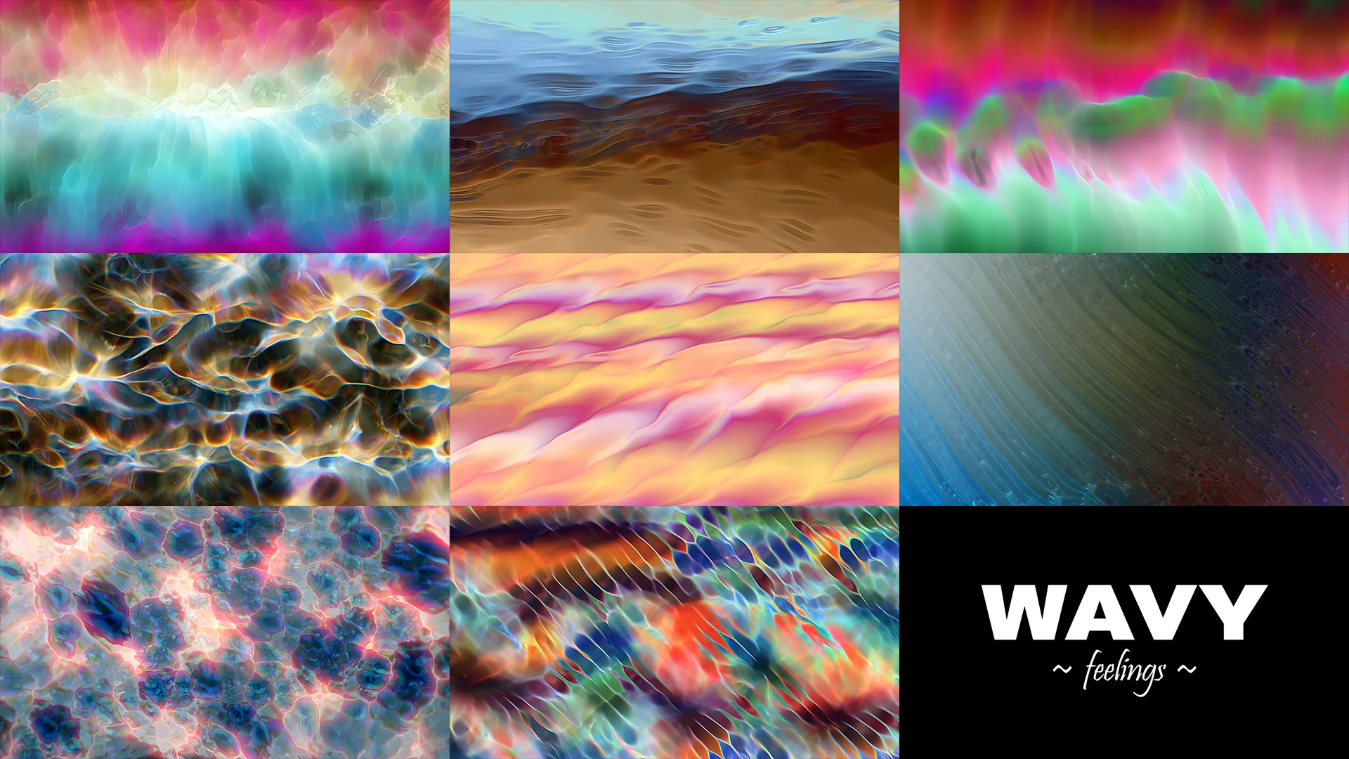 WAVY FEELING, Blue, Orange, VJ Pack created by Proto, Protobacillus, Protoloops, Video loop