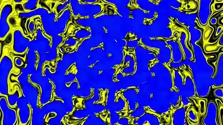 Protoloop G 074 | Blue, Gold, Organic | video loop created by Protoloops | Protobacillus | Proto