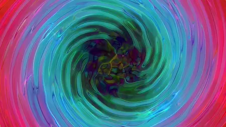 Protoloop L 257,Liquid,Green,Red,Spiral,video loop created by Protoloops | Protobacillus | Proto