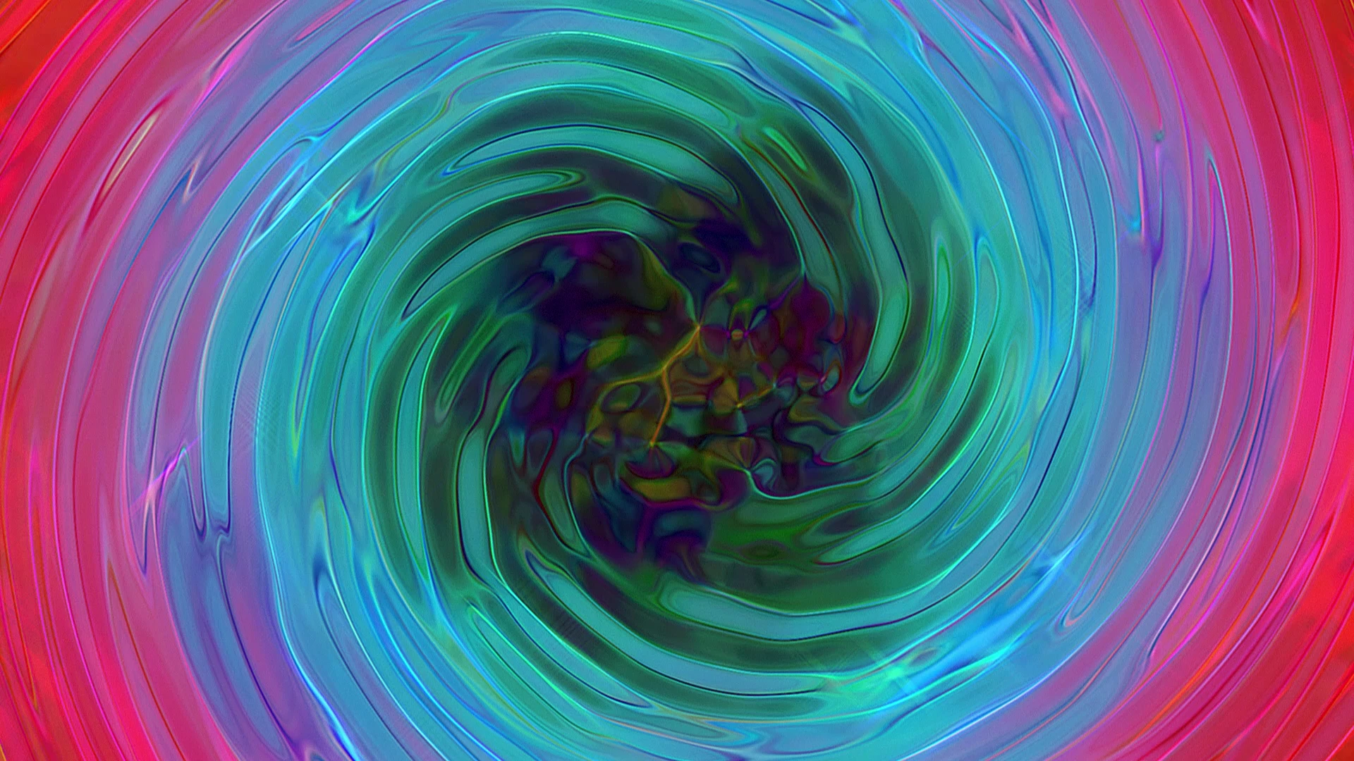 Protoloop L 257,Liquid,Green,Red,Spiral,video loop created by Protoloops | Protobacillus | Proto