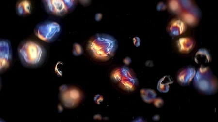 Protoloop L 421,Dark,Organic,Blue,Orange,video loop created by Protoloops | Protobacillus | Proto