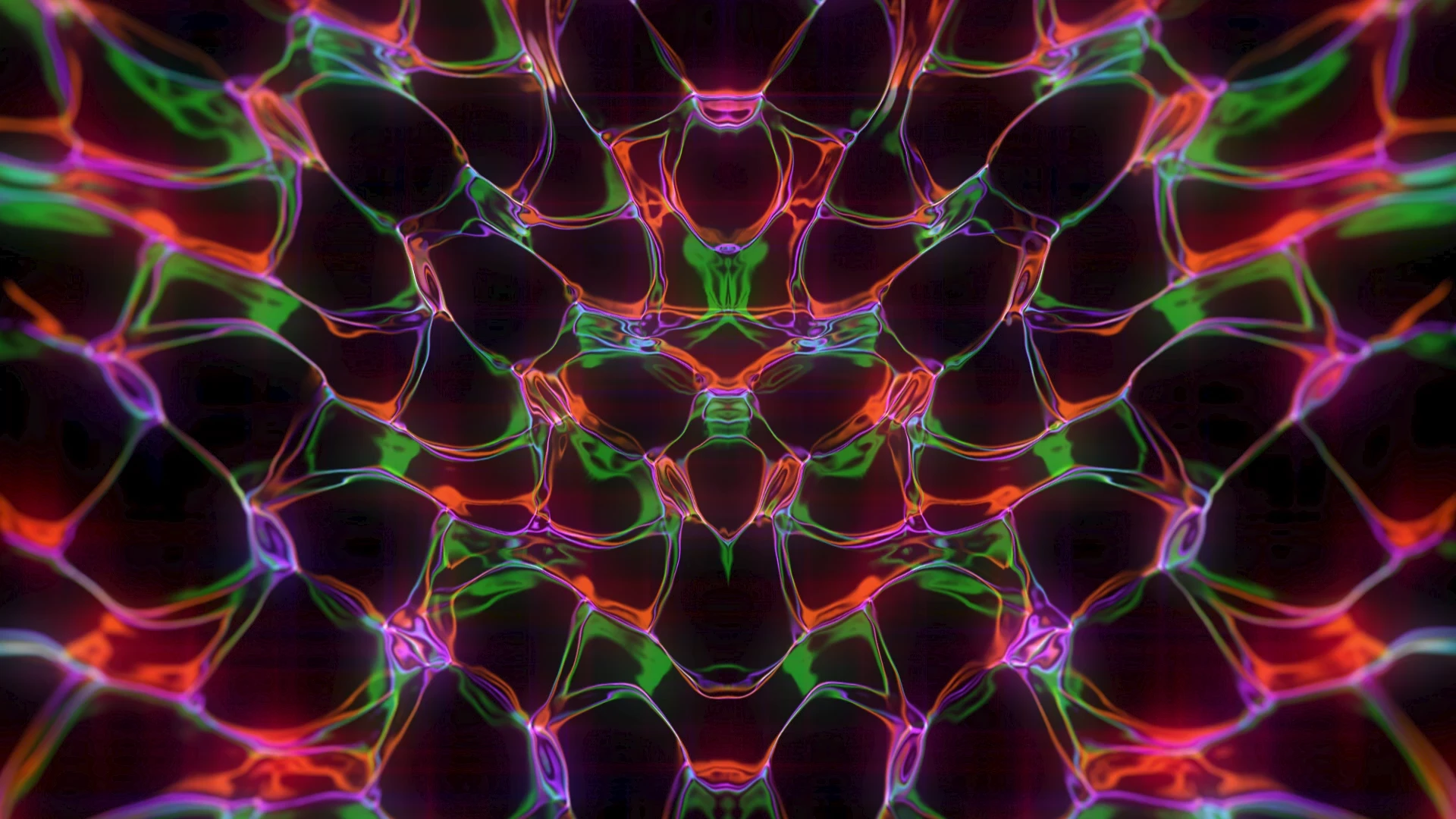 Protoloop L 452,Dark,Symmetrical,Pink,Green,video loop created by Protoloops | Protobacillus | Proto