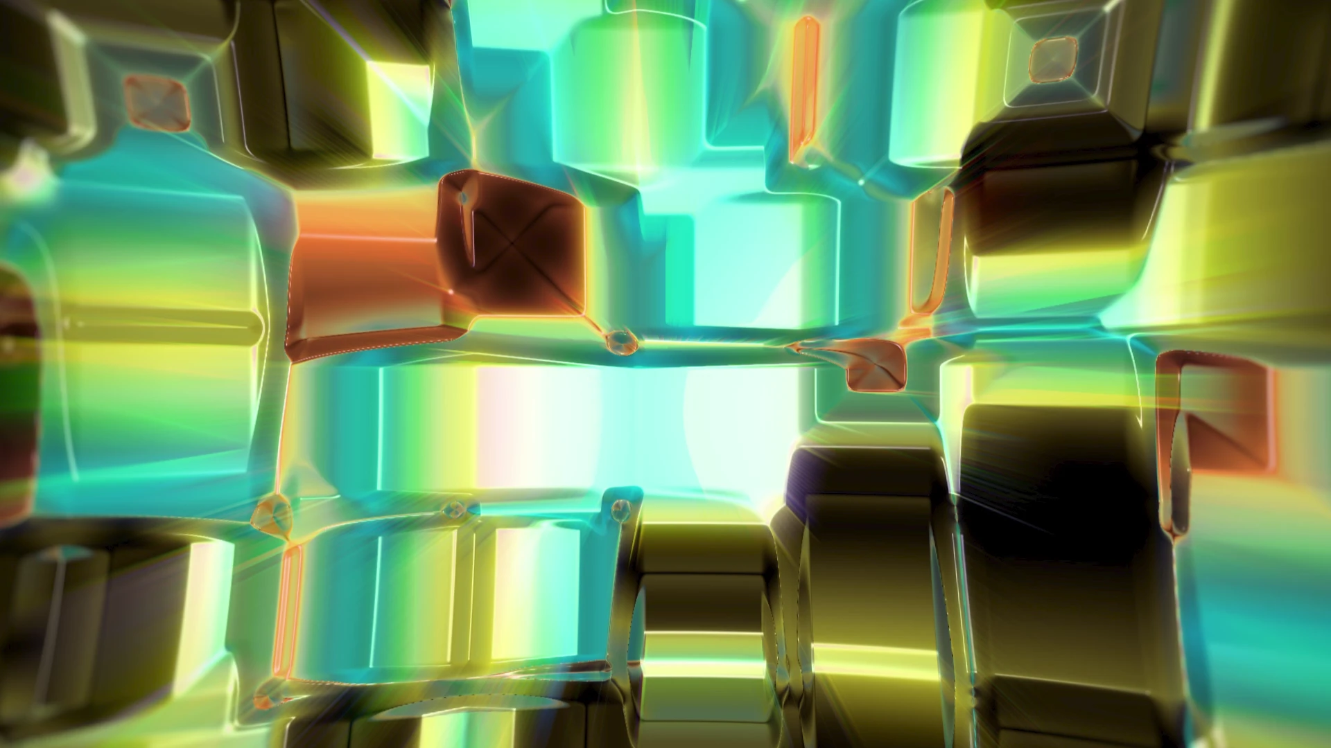 Protoloop L 463,Geometric,Liquid,Green,Gold,video loop created by Protoloops | Protobacillus | Proto